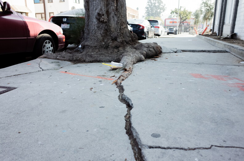 Image from linked report: LA in mediation over $1.4 billion sidewalk settlement as repair requests continue to mount
