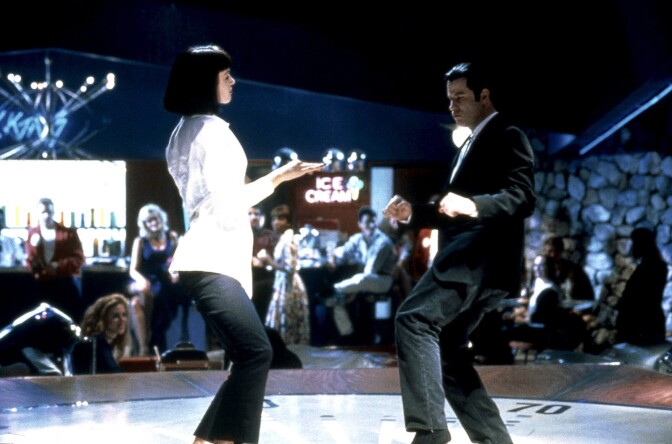 Uma Thurman and John Travolta in "Pulp Fiction."