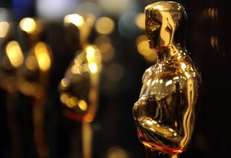 File: Overview of Oscar statues on display at "Meet the Oscars" at the Time Warner Center on Feb. 25, 2010 in New York City.