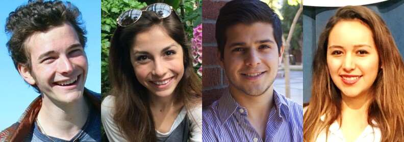 Left to right: Mason Allport, Caroline Royball, Enrique Licon, and Mary Perez