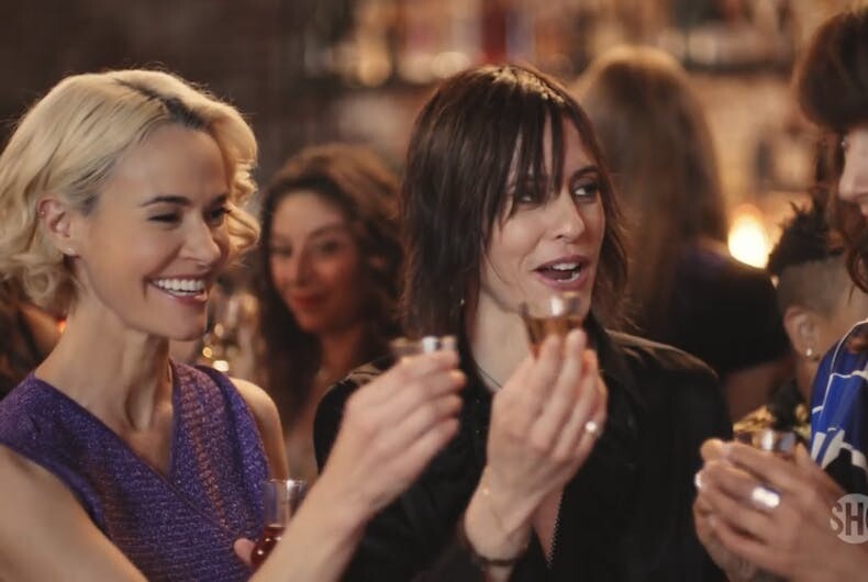 Leisha Hailey, left, and Kate Moenning star in Showtime's "The L Word: Generation Q." 