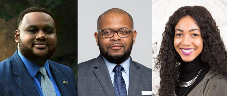Left to right: Eugene Collins, Rev. James Armstrong III, Brittany Lynch