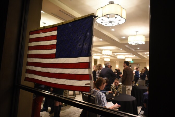 Harley Rouda's election night party on Tuesday, June 5, 2018.