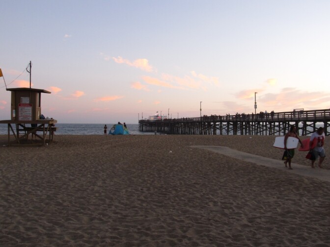 The Balboa Pier in Newport Beach, Orange County, California. 