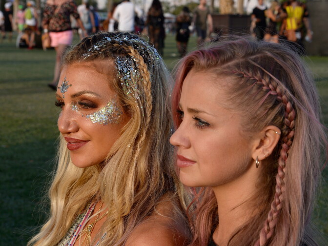INDIO, CA - APRIL 15:  Festivalgoers attend day 2 of the 2017 Coachella Valley Music & Arts Festival Weekend 1 at the Empire Polo Club on April 15, 2017 in Indio, California.  (Photo by Matt Cowan/Getty Images for Coachella)
