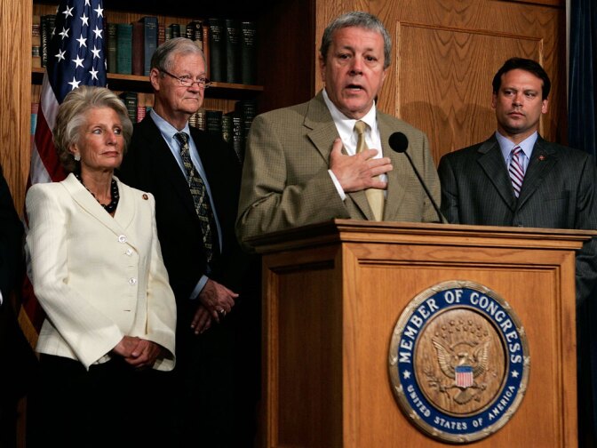Rep. John Tanner speaks during a 2007 press conference held by members of the Democratic Blue Dog Coalition and Rep. Ike Skelton on Capitol Hill. The conference focused on the upcoming National Defense Authorization Bill.