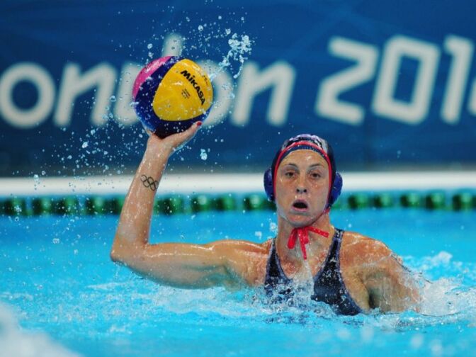 Lauren Wenger during the Women's Water Polo Preliminary match between Spain and China on Day 3 of the London 2012 Olympic Games  at Water Polo Arena on July 30, 2012 in London, England.