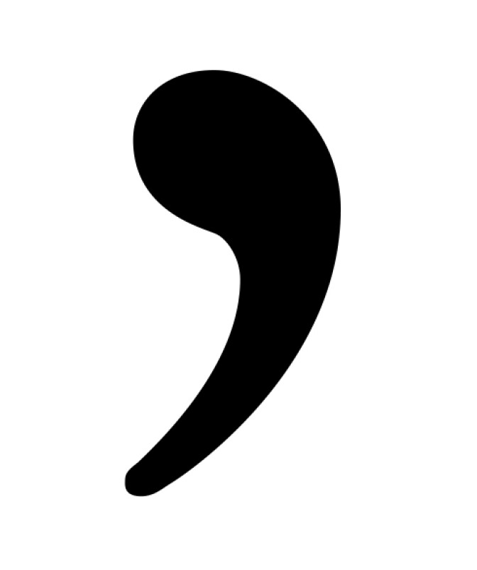 An image of an apostrophe. 