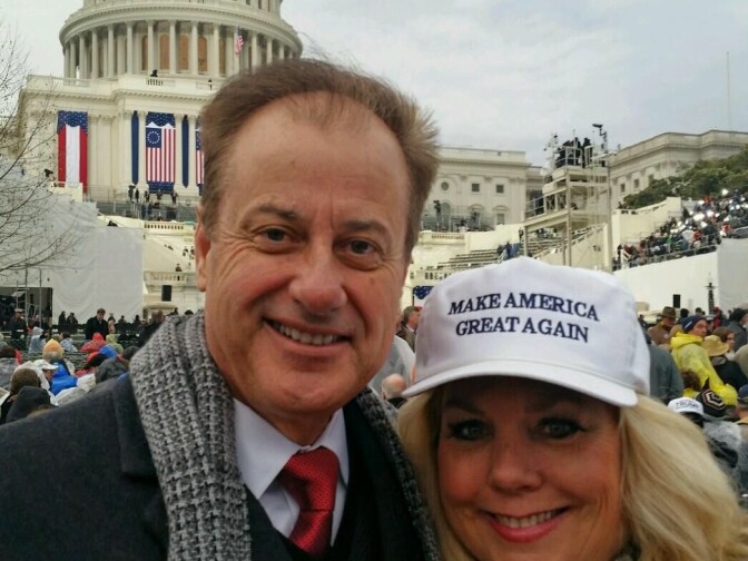 Tony Beall, Rancho Santa Margarita City Councilman and Jennifer Beall, former RNC delegate who ran the Trump Campaign for SoCal, in D.C. for the inauguration. 