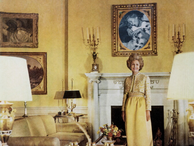 First Lady (Pat Nixon), from the series "House Beautiful: Bringing the War Home," c. 1967–1972. © Martha Rosler, courtesy of the artist and Mitchell-Innes & Nash, NY
Repro Credit: Digital Image © The Museum of Modern Art/Licensed by SCALA / Art
Resource, NY