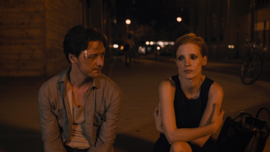 (L-R) JAMES MCAVOY and JESSICA CHASTAIN star in THE DISAPPEARANCE OF ELEANOR RIGBY