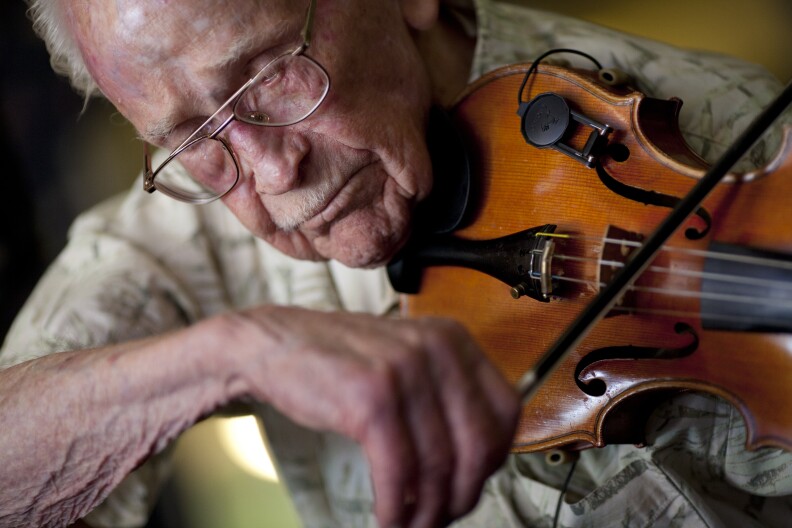Harry Hall celebrated his 101st birthday with a performance at The Whale & Ale, where he has been playing every Friday since 1995. "He's a community asset," said Andrew Silber of The Whale & Ale. "A local treasure in a way."
