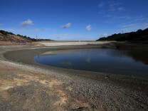 CUPERTINO, CA - JANUARY 30:  Low water levels are visible at the Stevens Creek Reservoir on January 30, 2014 in Cupertino, California. Now in its third straight year of drought conditions, California is experiencing its driest year on record, dating back 119 years, and reservoirs throughout the state have low water levels. Santa Clara County reservoirs are at three percent of capacity or lower. California Gov. Jerry Brown officially declared a drought emergency to speed up assistance to local governments, streamline water transfers and potentially ease environmental protection requirements for dam releases.  (Photo by Justin Sullivan/Getty Images)