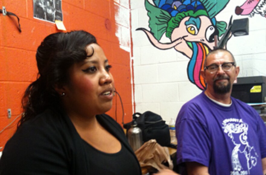 19-year-old Ana Sosa, with her Lincoln High School English Teacher Larry Mowrey, will graduate after getting a second chance and repeating 12th grade.