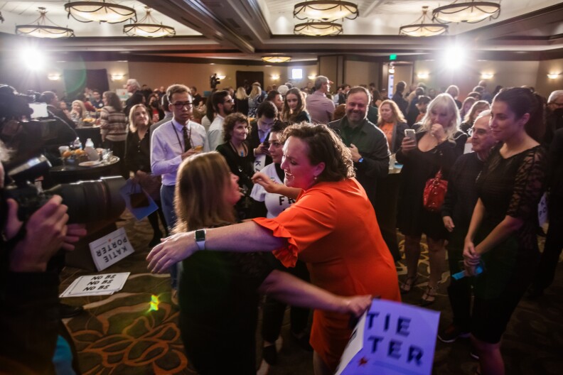 Rep. Katie Porter Holds Election Night Gathering In Costa Mesa
