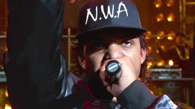 Still from the upcoming N.W.A. bio pic "Straight Outta Compton" directed by F. Gary Gray