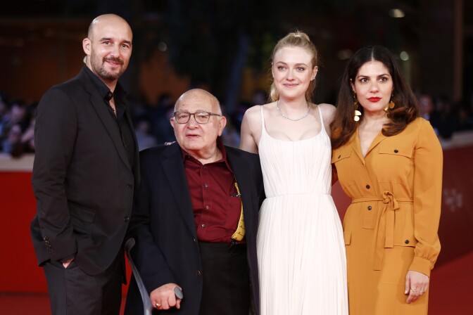 ROME, ITALY - OCTOBER 31:  Daniel Dubieck, Ben Lewin, Dakota Fanning and Lara Alammedine walk a red carpet for 'Please Stand By' during the 12th Rome Film Fest at Auditorium Parco Della Musica on October 31, 2017 in Rome, Italy.  (Photo by Ernesto S. Ruscio/Getty Images)
