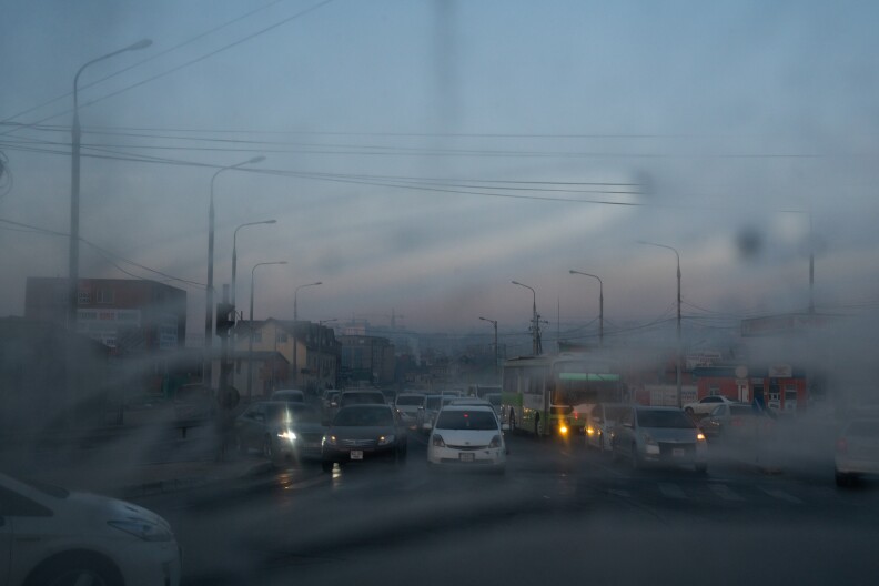 Winter mornings in Ulaanbaatar have a misty hue. Smog obscures visibility and chokes streets with pollutants, including ground-level ozone, particle pollution, carbon monoxide and sulfur dioxide.