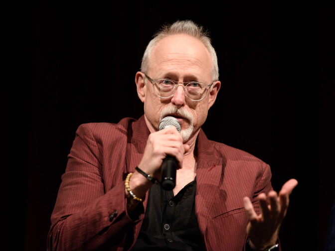 NEW YORK, NY - NOVEMBER 01:  Robert Schenkkan speaks at The Academy of Motion Picture Arts and Sciences Official Academy Screening of HACKSAW RIDGE at MOMA - Celeste Bartos Theater on November 1, 2016 in New York City.  (Photo by Dave Kotinsky/Getty Images for Academy of Motion Picture Arts and Sciences)