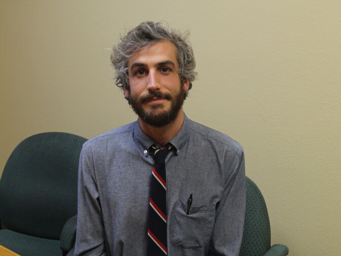 Mark Shamoon, a therapist-in-training at the Chicago School of Professional Psychology's L.A. campus, is in his second year of counseling residents at Skid Row's Los Angeles Mission.