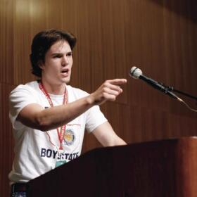 Texas Boys State participant Robert MacDougall in a scene from “Boys State.”