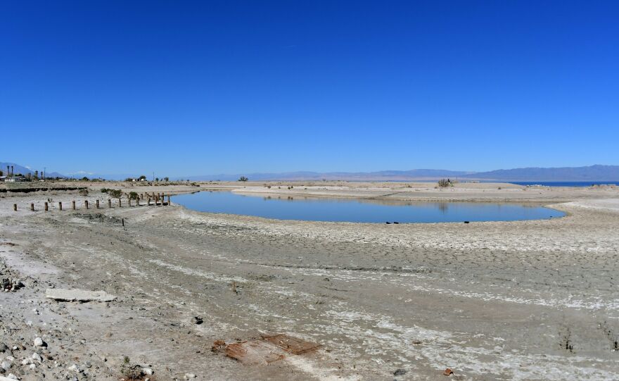 The remains of a marina in Salton City, California, March 1st, 2017. 
The town was developed in the 1950s and established as a resort community in the 1960s. As the salinity and pollution levels in the Salton Sea increased in the 1980s, the attraction of the Salton Sea as a recreational destination diminished. The population was 3,763 at the 2010 census. / AFP PHOTO / Eva HAMBACH        (Photo credit should read EVA HAMBACH/AFP/Getty Images)