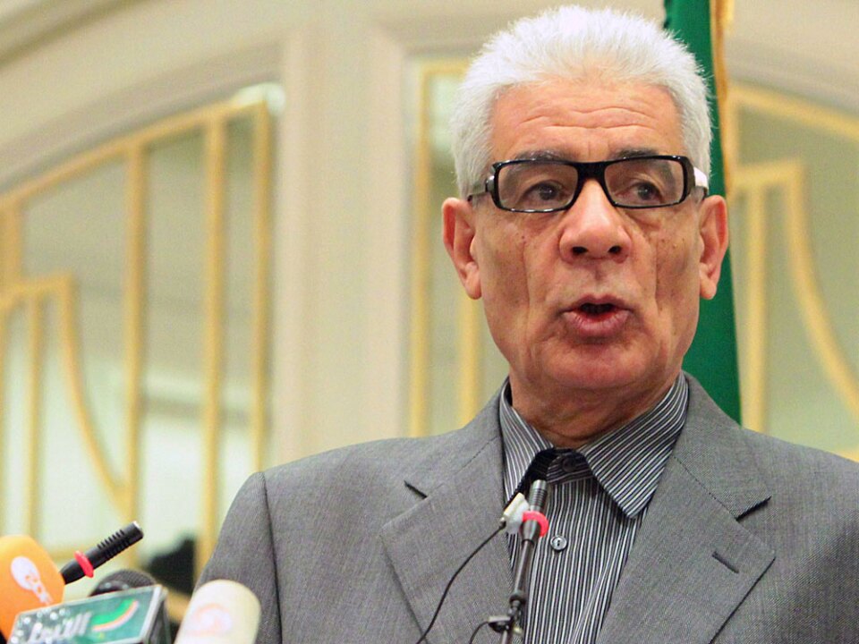 Libyan Foreign Minister Moussa Koussa speaks during a press conference in Tripoli on March 19.  Koussa arrived in Britain on March 30, and told the British government that he was resigning from his post.
