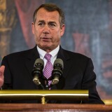 House Speaker John Boehner (R-OH) makes remarks on Capitol Hill on November 7, 2012 in Washington, DC. Boehner discussed the looming fiscal cliff and called on President Obama to work with House Republicans.