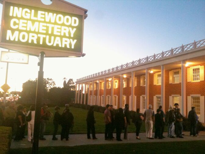 Fans, friends and family gathered to honor legendary blueswoman Etta James at Inglewood Cemetery on Friday, January 27th, 2012.