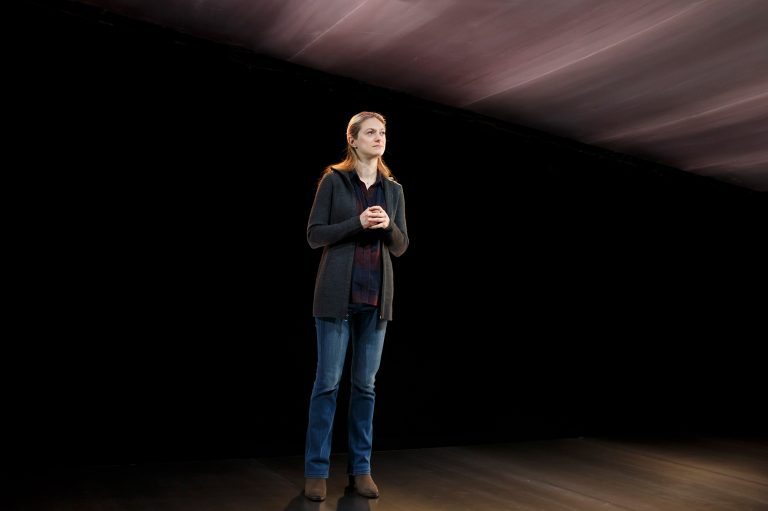 Marin Ireland in Martín Zimmerman's play, "On the Exhale."