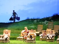 actors perform during a rehearsal of the musical "The Sound of Music", directed by Emilio Sagi from Spain, on December 3, 2009 in the Chatelet Theatre in Paris. This musical will be presented 26 times in Paris from December 6 to January 3, 2010.     AFP PHOTO PIERRE VERDY (Photo credit should read PIERRE VERDY/AFP/Getty Images)