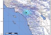 A map showing that that the shaking was centered near Lake Elsinore.