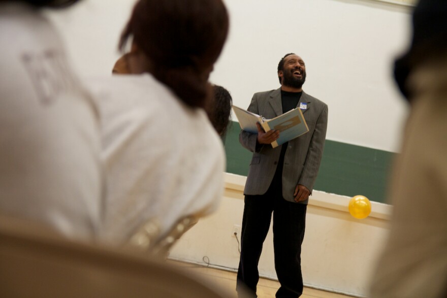 L.A. Opera baritone LeRoy Villanueva performs an original piece based on the writing of a formerly incarcerated youth at Central Juvenile Hall.