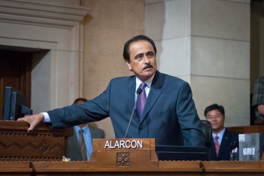 Then-City Councilman Richard Alcaron listens to a fellow member speak during a council meeting at City Hall on June 1, 2012.