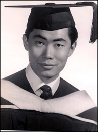 George Takei in 1960, when he received his Bachelor of Arts in theater arts from UCLA. He did voice work in Rodan and Godzilla Raids Again several years earlier.