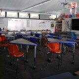 KENTFIELD, CALIFORNIA  - APRIL 01: A classroom sits empty at Kent Middle School on April 01, 2020 in Kentfield, California. California Gov. Gavin Newsom announced that schools will remain closed through the end of the academic year due to shelter-in-place orders necessitated by COVID-19 pandemic. (Photo by Justin Sullivan/Getty Images)