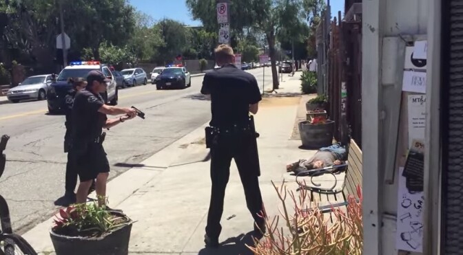 A man wielding a knife was shot and critically wounded by an LAPD officer in Venice Monday around 2 p.m., according to a department spokesperson. 
