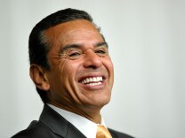 File: Los Angeles Mayor Antonio Villaraigosa and will.i.am announce partnership with Americans Promoting Study Abroad and  Major Beijing Concert to benefit Study Abroad at Mendez Learning Center on November 21, 2011 in Los Angeles, California.