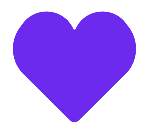 Gif of purple beating heart