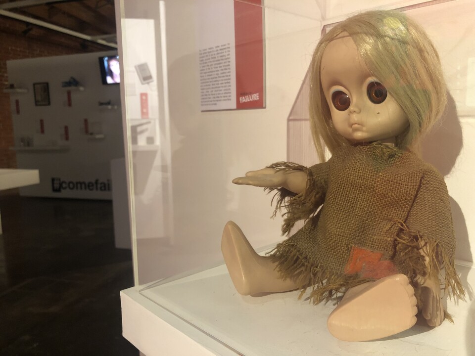 This "Little Miss No Name" doll, designed by Hasboro in the 60s, was meant to teach little girls about compassion and the difficulties of life. It's failure with consumers could be credited to its terrifying aesthetic. 