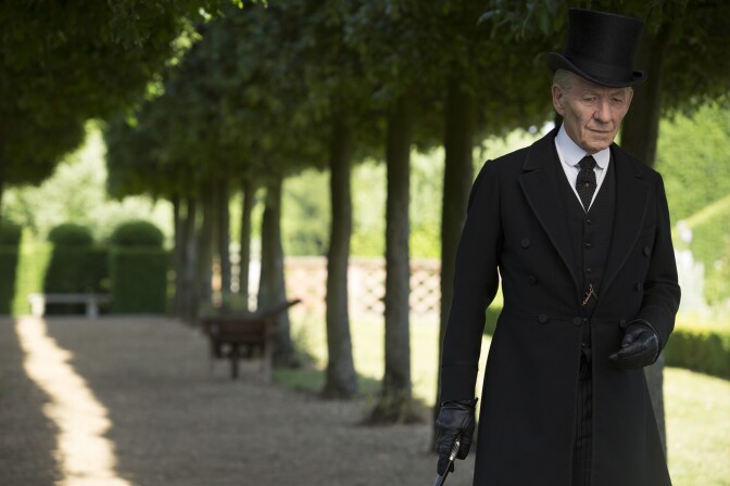 Ian McKellen stars in "Mr. Holmes" directed by Bill Condon
