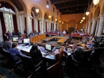 The Los Angeles City Council chambers.