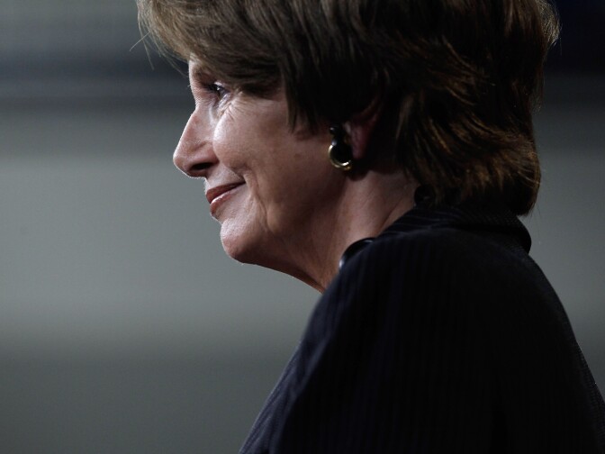 WASHINGTON, DC - MARCH 01:  House Minority Leader Nancy Pelosi (D-CA) holds her weekly news briefing with reporters at the U.S. Captiol March 1, 2012 in Washington, DC. Pelosi answered questions about high gasoline prices, the Senate measure to limit contraception coverage for people who work at religious businesses and other subjects.  (Photo by Chip Somodevilla/Getty Images)
