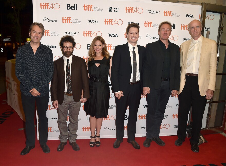 TORONTO, ON - SEPTEMBER 15:  (L-R) Composer Carter Burwell, Director Charlie Kaufman, Actress Jennifer Jason Leigh;  Directors Duke Johnson, Actor David Thewlis and Actor Tom Noonan attend the "Anomalisa" photo call during the 2015 Toronto International Film Festival at the Princess of Wales Theatre on September 15, 2015 in Toronto, Canada.  (Photo by Alberto E. Rodriguez/Getty Images)