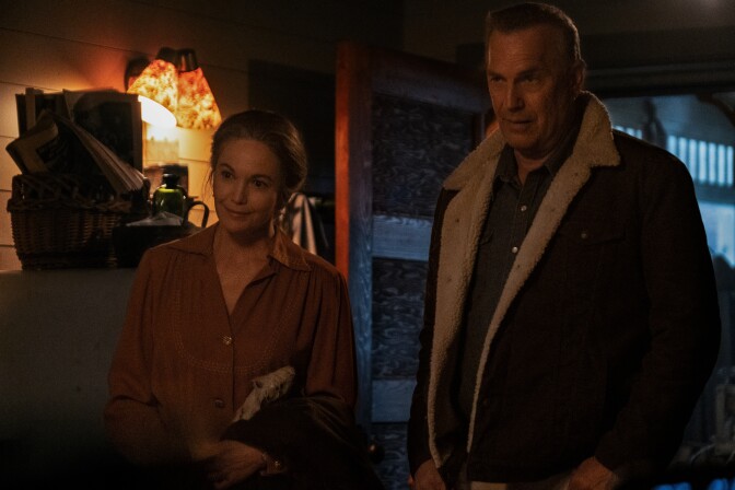 Diane Lane (left) stars as “Margaret Blackledge” and Kevin Costner (right) stars as “George Blackledge” in director Thomas Bezucha’s LET HIM GO, a Focus Features release. 
Credit : Kimberley French / Focus Features