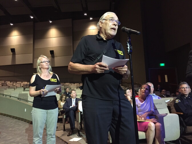 Don Dormeyer, who leads the a campaign of Anaheim area business owners near the proposed homeless shelter, told Orange County and city officials owners would feel cheated if the business district would end up with a negative perception because of the shelter. 
