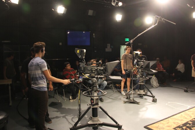 Students take part in the Entertainment and Entrepreneurship Production bootcamp at Los Angeles Valley College.