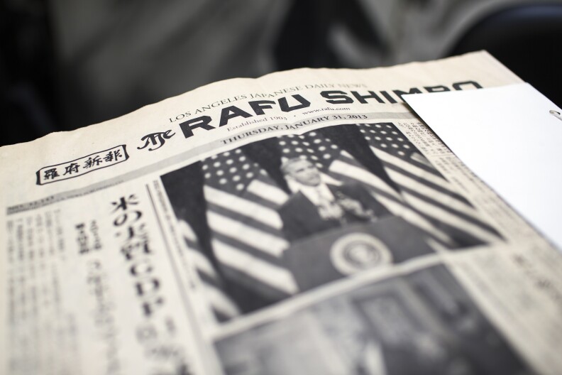 Rafu Shimpo in Little Tokyo prints newspapers in both Japanese and English. The only time the paper stopped printing in it's 113-year history was during World War II, when staffers were sent to internment camps.