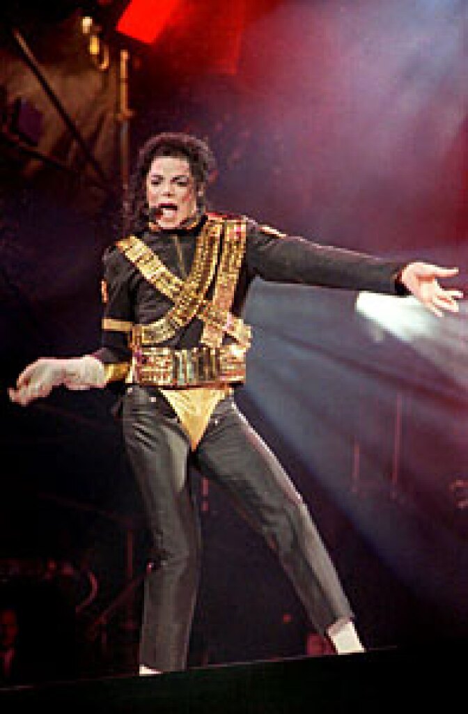 TAIPEI, TAIWAN - SEPTEMBER 4: U.S. singer Michael Jackson opens his first concert in Taipei 04 September 1993 with his popular 'Jam,' to an audience of 36,000 fans. At least 25 people passed out during the performance.
