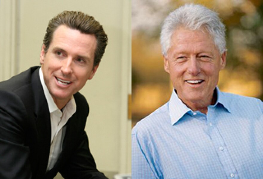 Former President Bill Clinton endorses California Gubernatorial Candidate Gavin Newsom.